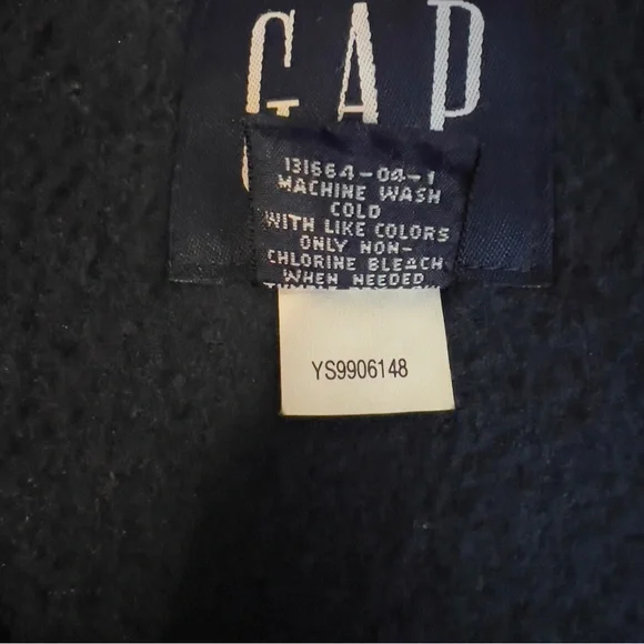 Gap Blue/Black Fleece Mens Front Zip Pockets Vest SZ: XL - Picture 6 of 6